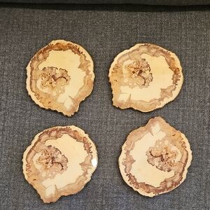 Kim Seybert acrylic and cork coasters set of 4